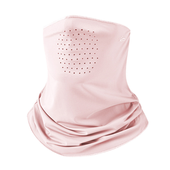 Maska za lice od ice silk s UV zaštitom i štitom za vrat za vožnju autom i biciklom — prozračna, poluotvoren dizajn, minimalistički korejski stil