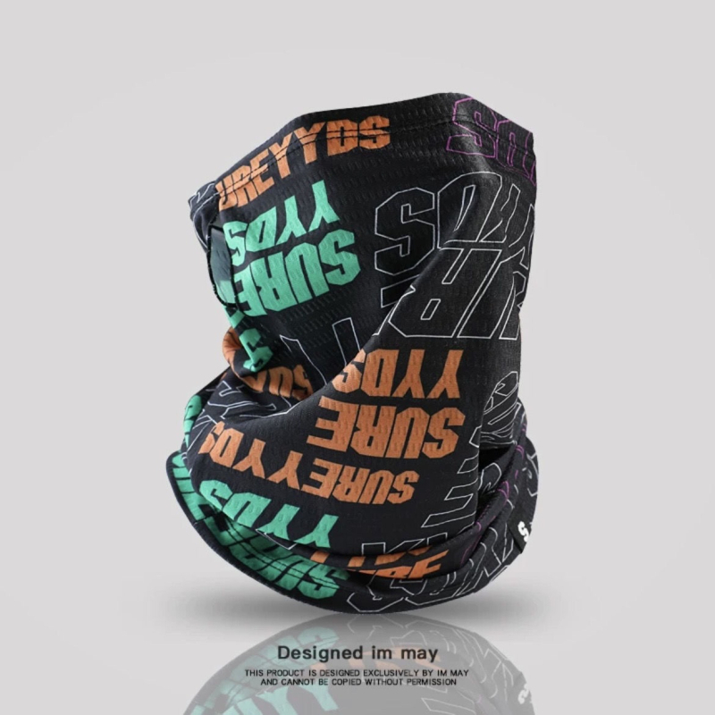 Ljetna maska za lice za biciklizam s UV zaštitom, Ice Silk materijal, street/hip-hop stil, polupokriven dizajn