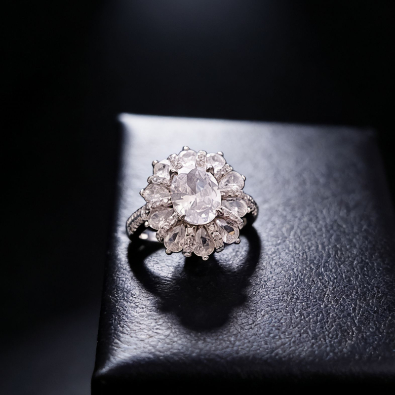 Novi luksuzni pozlaćeni trodjelni set nakita sa cirkonom i simuliranim citrinom: prsten, naušnice i ogrlica s privjeskom