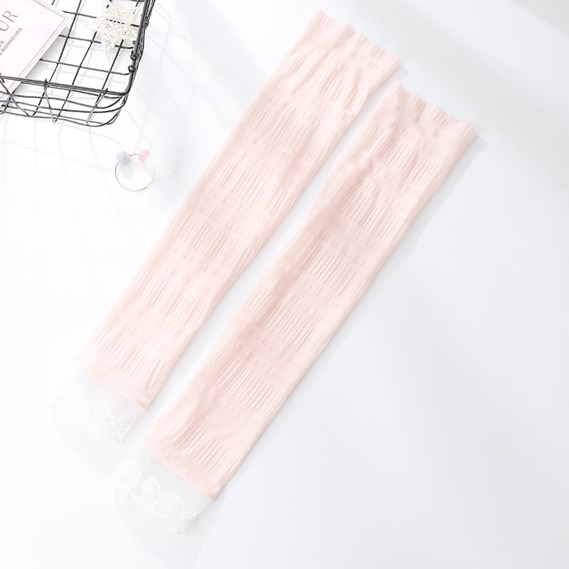 Ice Silk дантелени слънцезащитни ръкавели за жени – за каране на открито