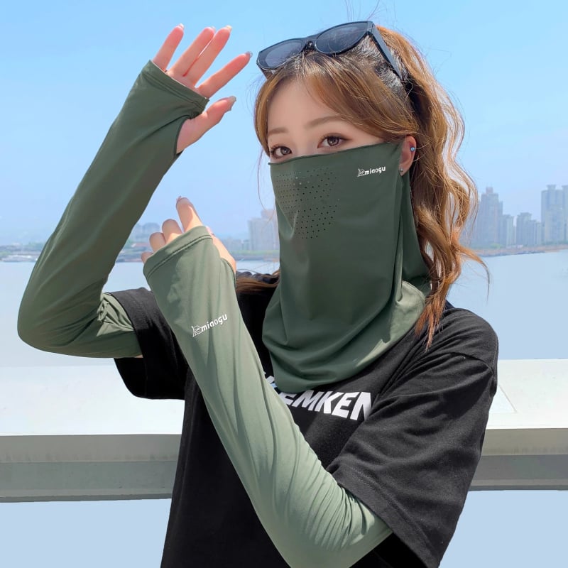 Nylon sejas maska ar pilnu UV aizsardzību riteņbraukšanai un kalnu pārgājieniem — 71–80% neilona