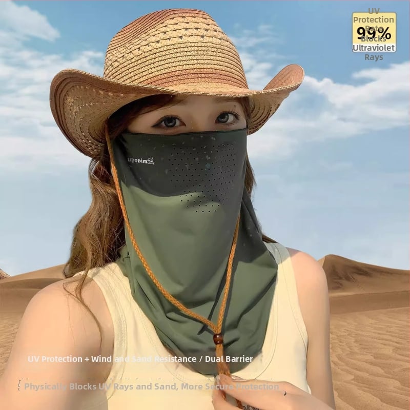 Nylon sejas maska ar pilnu UV aizsardzību riteņbraukšanai un kalnu pārgājieniem — 71–80% neilona