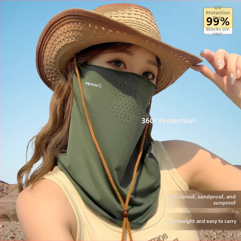 Nylon sejas maska ar pilnu UV aizsardzību riteņbraukšanai un kalnu pārgājieniem — 71–80% neilona