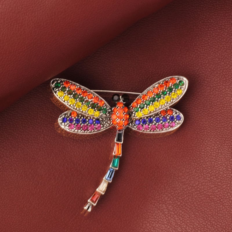 Ženska broš s elefantom od kristala, originalni dizajn, elektroplatinirani završetak