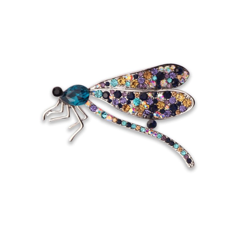 Ženska broš s elefantom od kristala, originalni dizajn, elektroplatinirani završetak