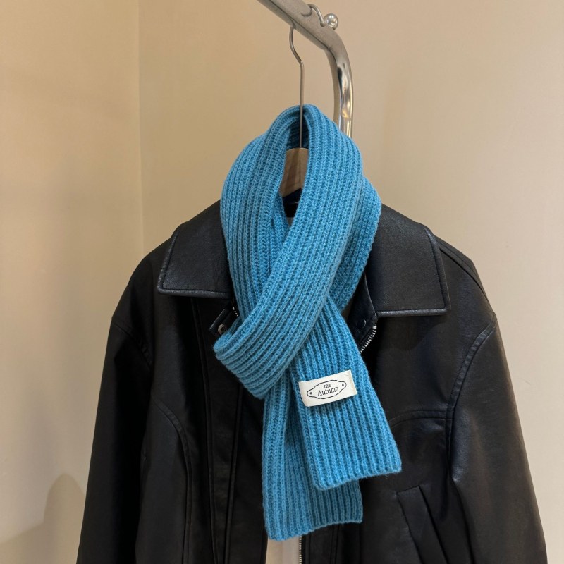 Korejskog stila pleteni zimski šal, minimalistički, pliš materijal, mekan vratni dio