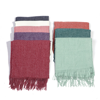 Šal od imitacijskog kašmira s resicama, Warp Knit, zimska toplina, poslovni stil, 96%+ poliester tkanina