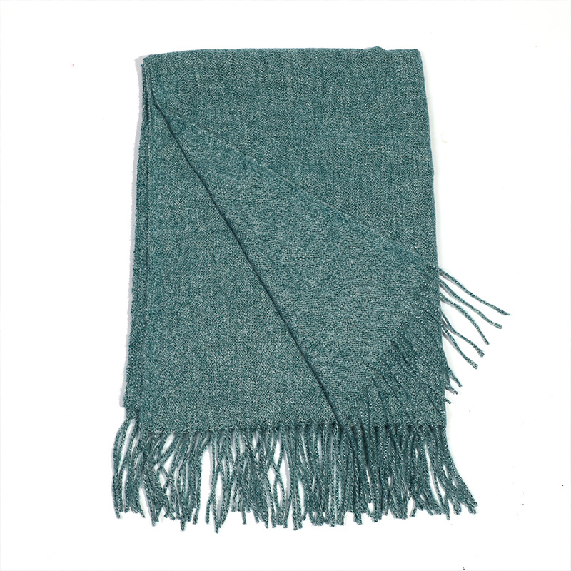 Šal od imitacijskog kašmira s resicama, Warp Knit, zimska toplina, poslovni stil, 96%+ poliester tkanina