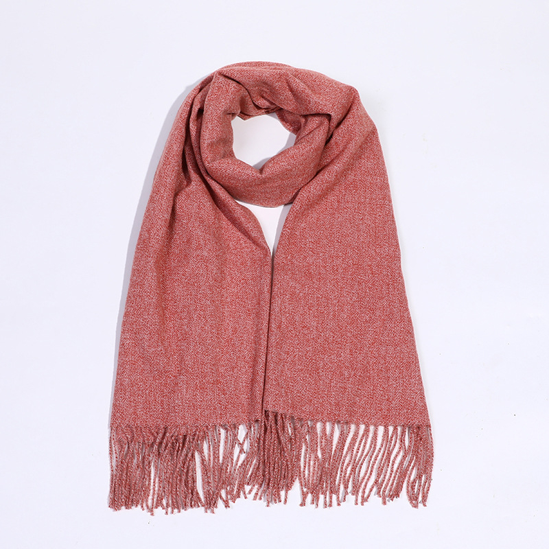 Šal od imitacijskog kašmira s resicama, Warp Knit, zimska toplina, poslovni stil, 96%+ poliester tkanina