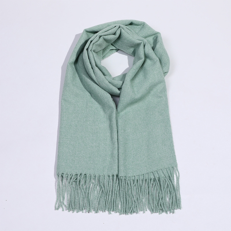 Šal od imitacijskog kašmira s resicama, Warp Knit, zimska toplina, poslovni stil, 96%+ poliester tkanina