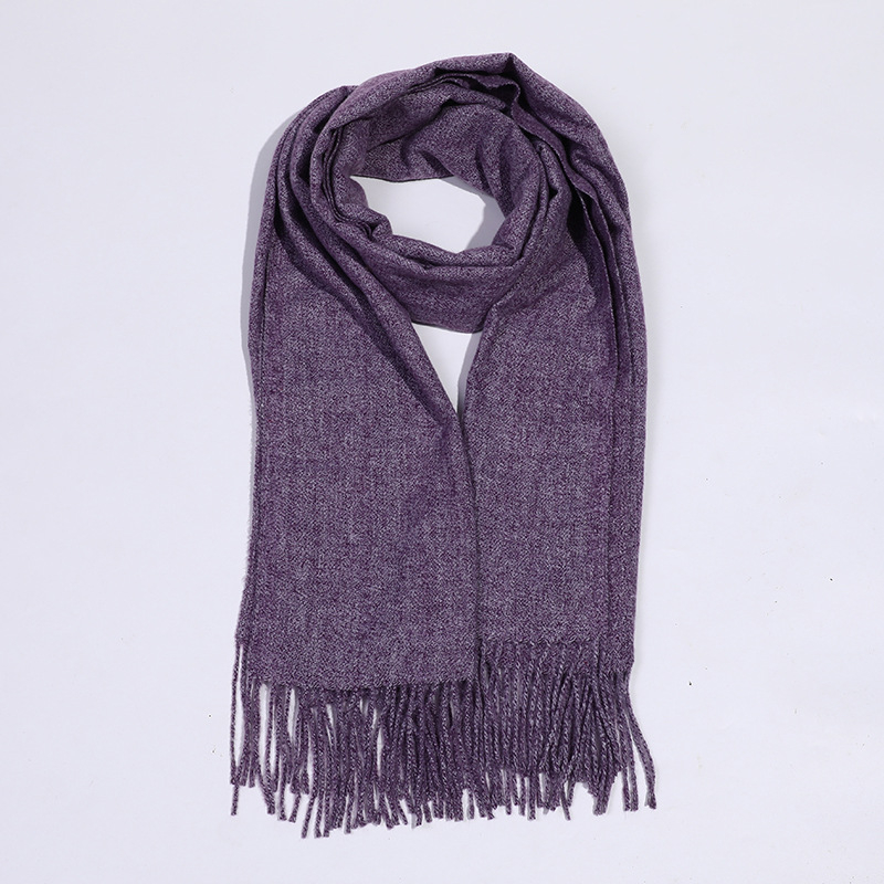 Šal od imitacijskog kašmira s resicama, Warp Knit, zimska toplina, poslovni stil, 96%+ poliester tkanina