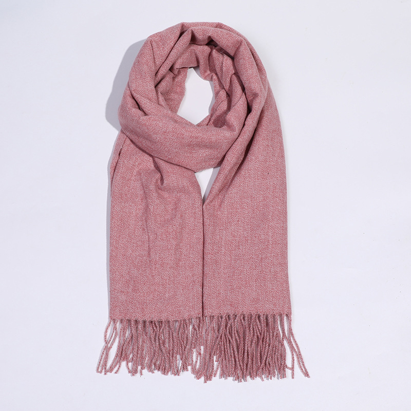 Šal od imitacijskog kašmira s resicama, Warp Knit, zimska toplina, poslovni stil, 96%+ poliester tkanina