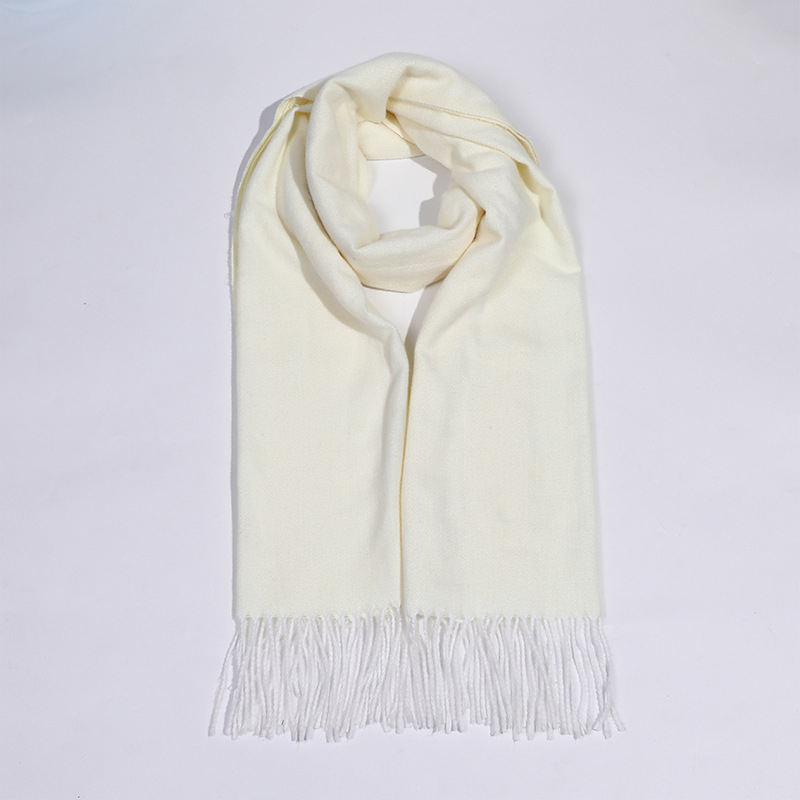 Šal od imitacijskog kašmira s resicama, Warp Knit, zimska toplina, poslovni stil, 96%+ poliester tkanina