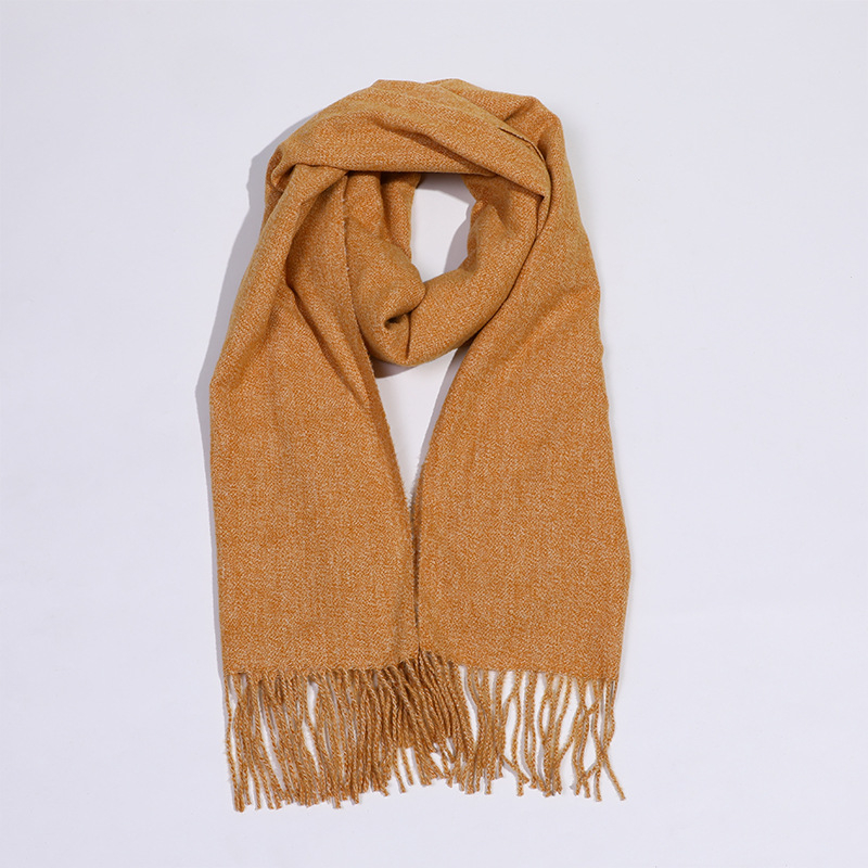Šal od imitacijskog kašmira s resicama, Warp Knit, zimska toplina, poslovni stil, 96%+ poliester tkanina
