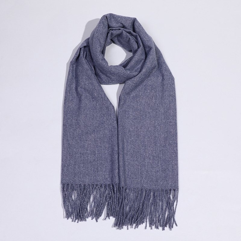 Šal od imitacijskog kašmira s resicama, Warp Knit, zimska toplina, poslovni stil, 96%+ poliester tkanina