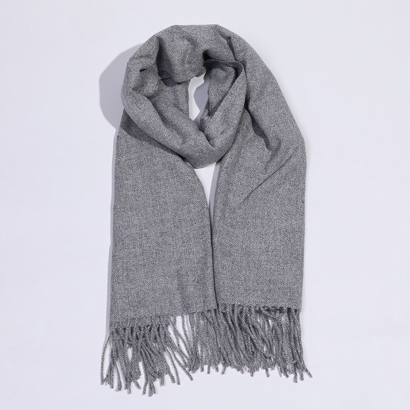 Šal od imitacijskog kašmira s resicama, Warp Knit, zimska toplina, poslovni stil, 96%+ poliester tkanina