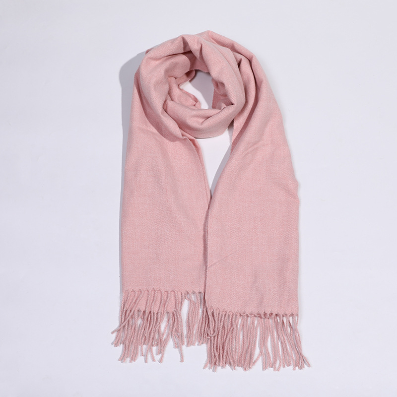 Šal od imitacijskog kašmira s resicama, Warp Knit, zimska toplina, poslovni stil, 96%+ poliester tkanina