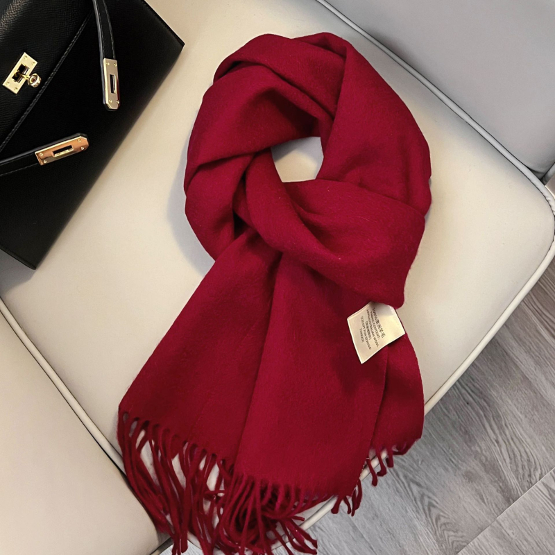 Šal od 100% vune, warp pletenje, zadržava toplinu, zima, produžena duljina sa resicama