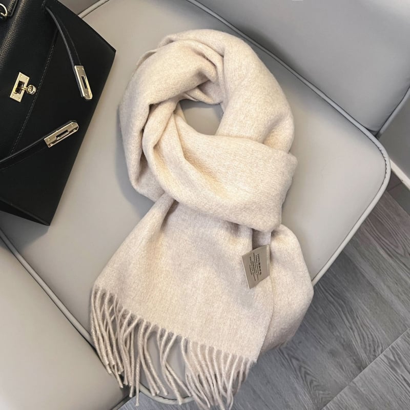 Šal od 100% vune, warp pletenje, zadržava toplinu, zima, produžena duljina sa resicama