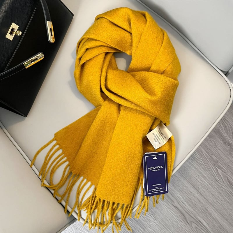 Šal od 100% vune, warp pletenje, zadržava toplinu, zima, produžena duljina sa resicama