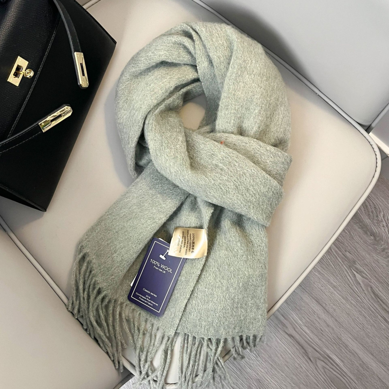 Šal od 100% vune, warp pletenje, zadržava toplinu, zima, produžena duljina sa resicama