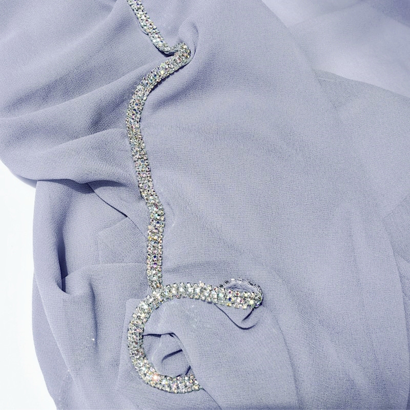 Sieviešu šifona galvas šalle saules aizsardzībai, ķēdes raksts, drukāts dekoratīvs aksesuārs, pielāgojams