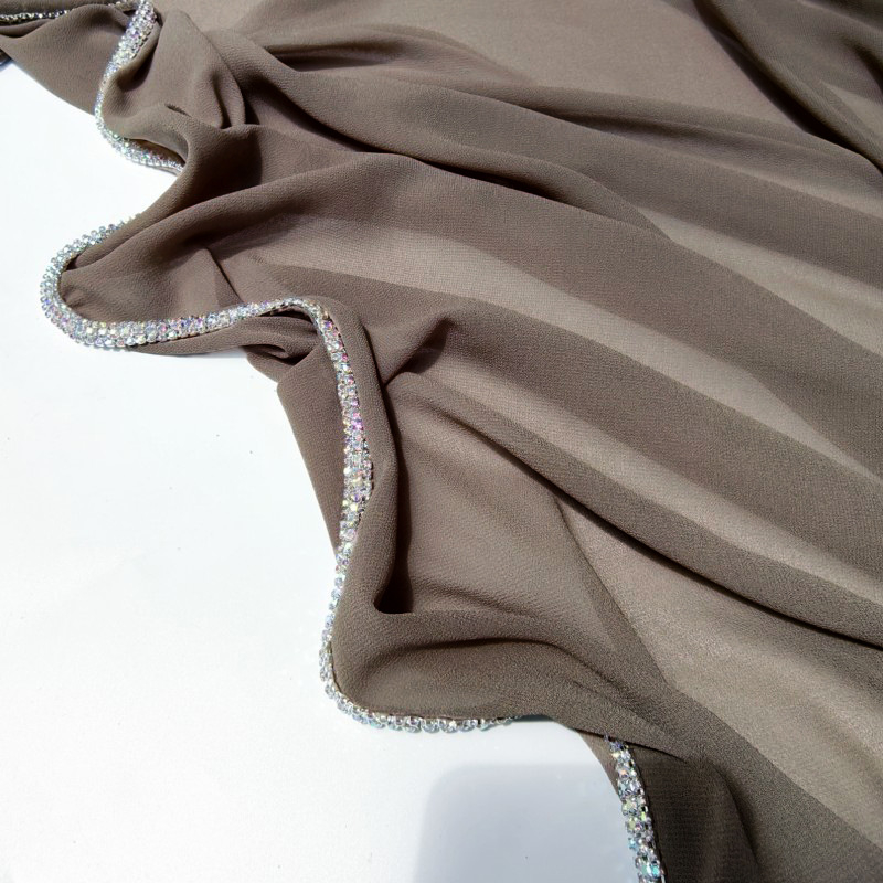 Sieviešu šifona galvas šalle saules aizsardzībai, ķēdes raksts, drukāts dekoratīvs aksesuārs, pielāgojams