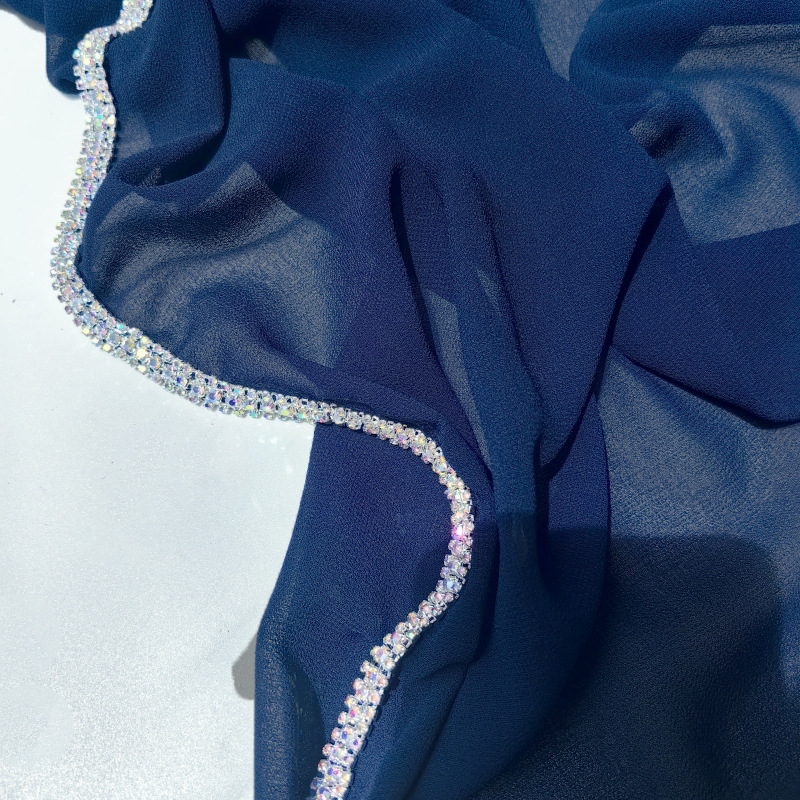 Sieviešu šifona galvas šalle saules aizsardzībai, ķēdes raksts, drukāts dekoratīvs aksesuārs, pielāgojams