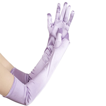 Sieviešu garās satīna cimdi – kāzu un deju aksesuāri; Materiāls: satīns; Visas sezonas; Pavasara 2021 izlase