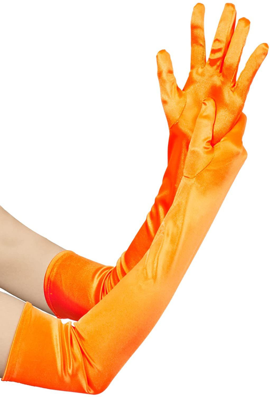 Sieviešu garās satīna cimdi – kāzu un deju aksesuāri; Materiāls: satīns; Visas sezonas; Pavasara 2021 izlase