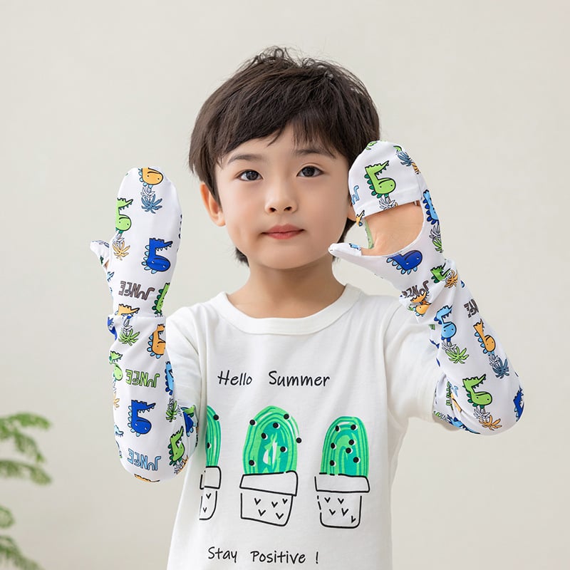 Bērnu ice silk UV aizsardzības piedurknes, elpojošas, elastīgas, pretslīdošas