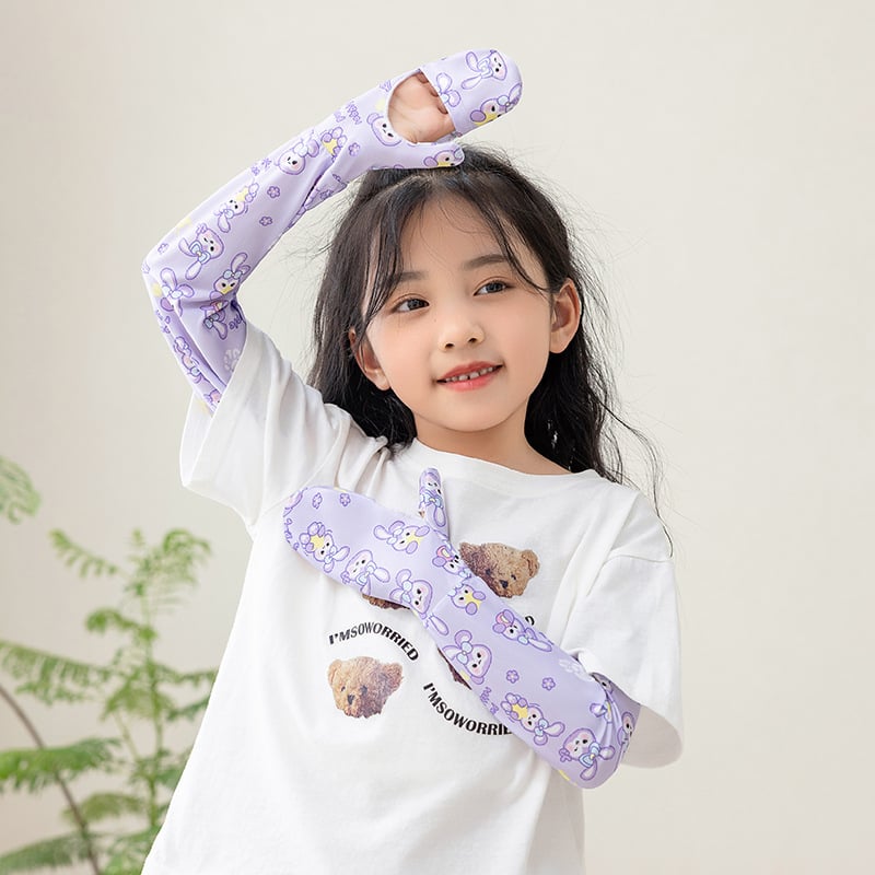 Bērnu ice silk UV aizsardzības piedurknes, elpojošas, elastīgas, pretslīdošas