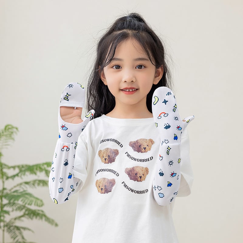 Bērnu ice silk UV aizsardzības piedurknes, elpojošas, elastīgas, pretslīdošas