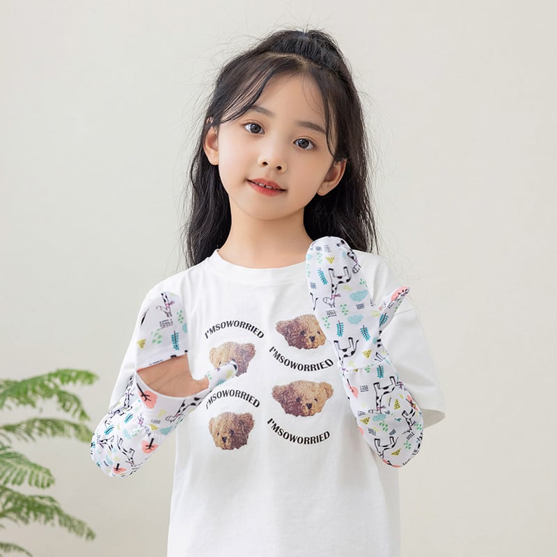 Bērnu ice silk UV aizsardzības piedurknes, elpojošas, elastīgas, pretslīdošas