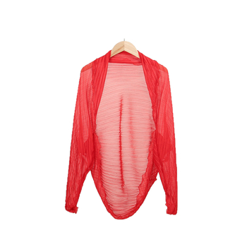 Дамски летен шал-кардиган с UV защита, флорален принт, полиестер, свободна кройка, дълги ръкави