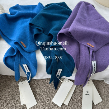 Šal od 100% vune, korejskog stila pleteni, ravno tkanje, monohromatski uzorak, zadržava toplinu