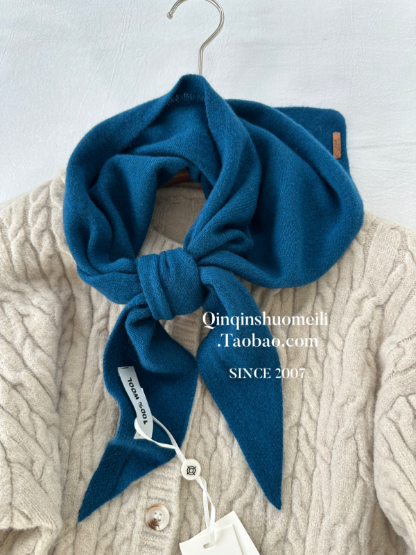 Šal od 100% vune, korejskog stila pleteni, ravno tkanje, monohromatski uzorak, zadržava toplinu