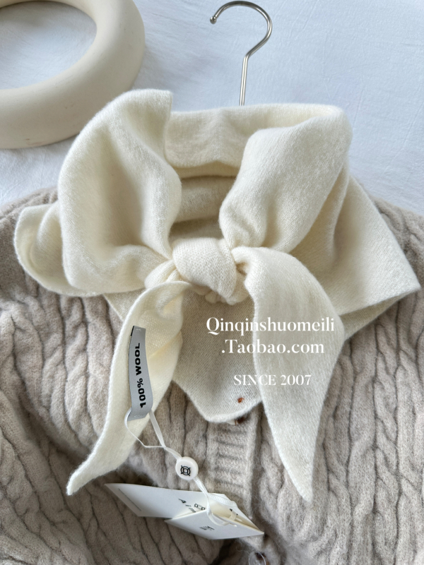 Šal od 100% vune, korejskog stila pleteni, ravno tkanje, monohromatski uzorak, zadržava toplinu