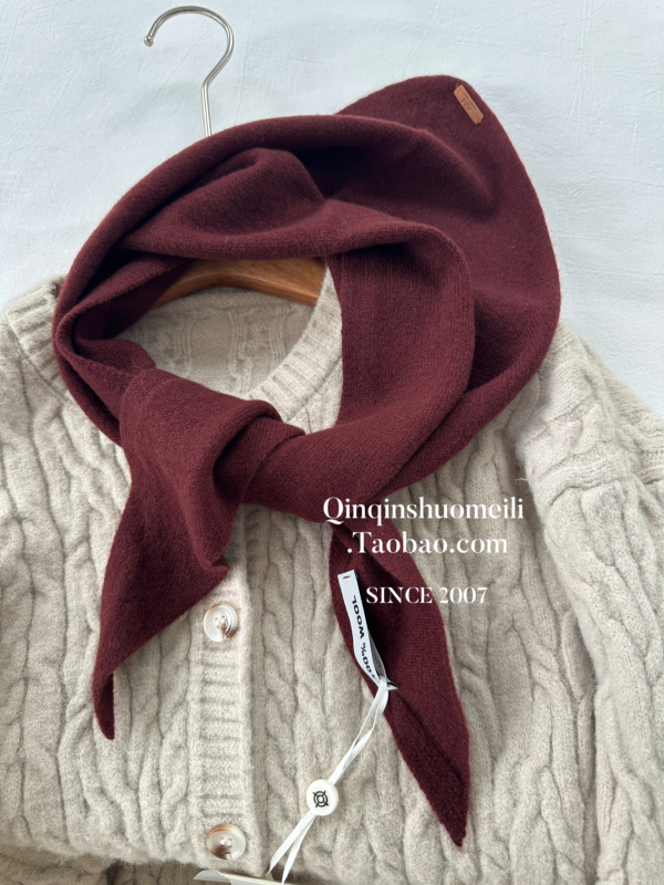 Šal od 100% vune, korejskog stila pleteni, ravno tkanje, monohromatski uzorak, zadržava toplinu