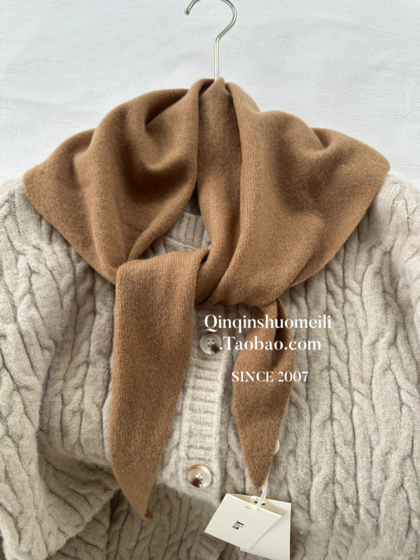 Šal od 100% vune, korejskog stila pleteni, ravno tkanje, monohromatski uzorak, zadržava toplinu