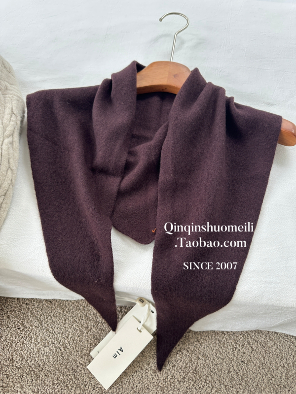 Šal od 100% vune, korejskog stila pleteni, ravno tkanje, monohromatski uzorak, zadržava toplinu