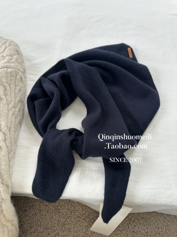 Šal od 100% vune, korejskog stila pleteni, ravno tkanje, monohromatski uzorak, zadržava toplinu