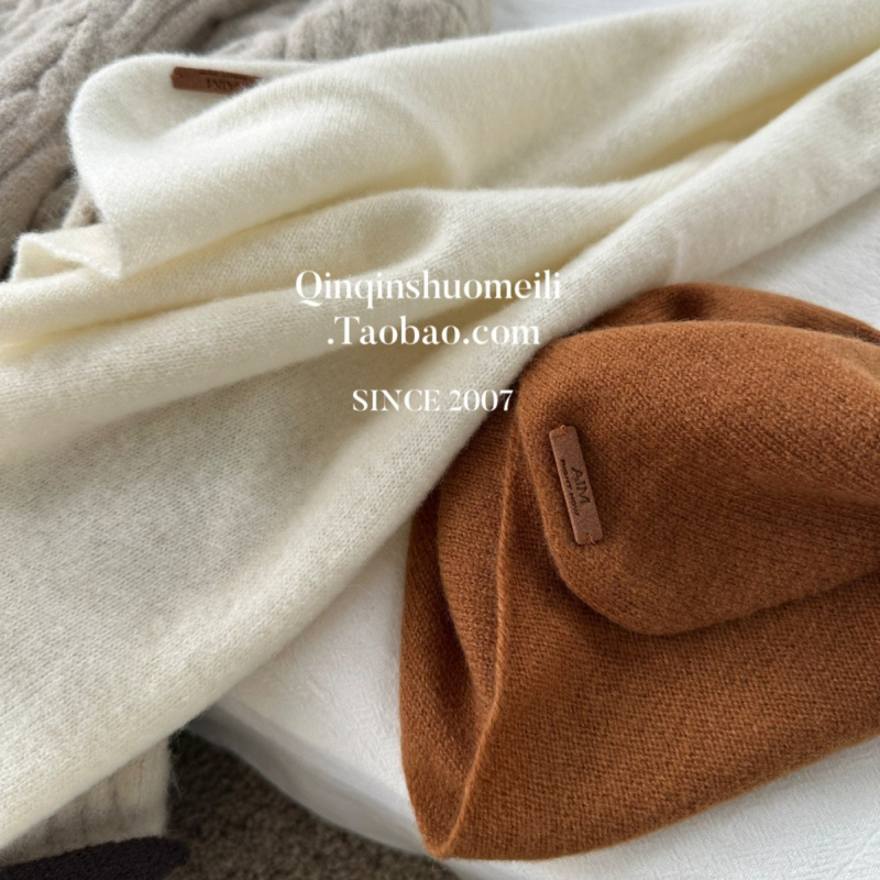 Šal od 100% vune, korejskog stila pleteni, ravno tkanje, monohromatski uzorak, zadržava toplinu