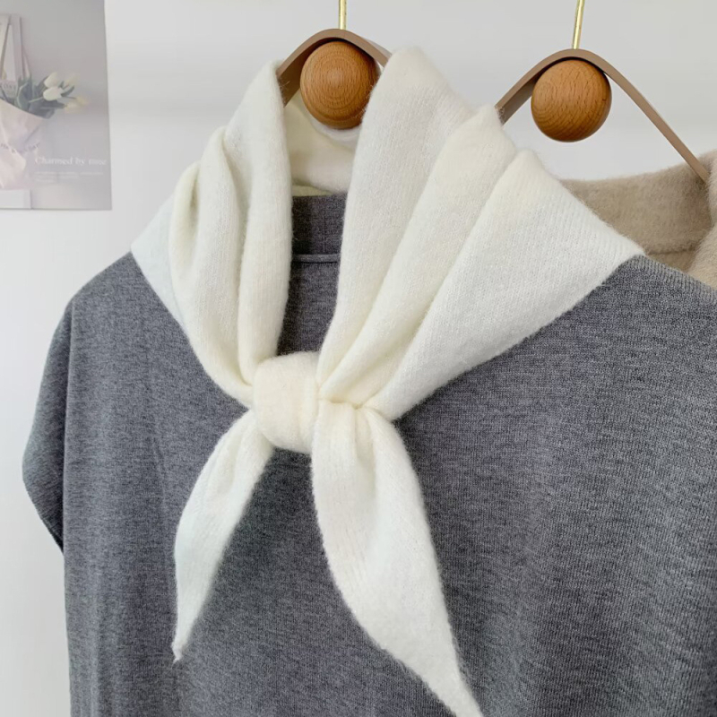 Unisex trokutasti pleteni šal – svestran, warp pletenje, jednofarbeni uzorak, održava toplinu