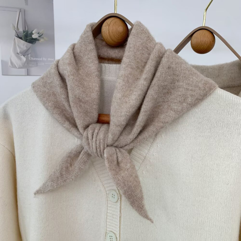 Unisex trokutasti pleteni šal – svestran, warp pletenje, jednofarbeni uzorak, održava toplinu