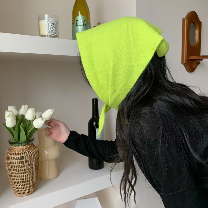 Unisex trokutasti pleteni šal – svestran, warp pletenje, jednofarbeni uzorak, održava toplinu