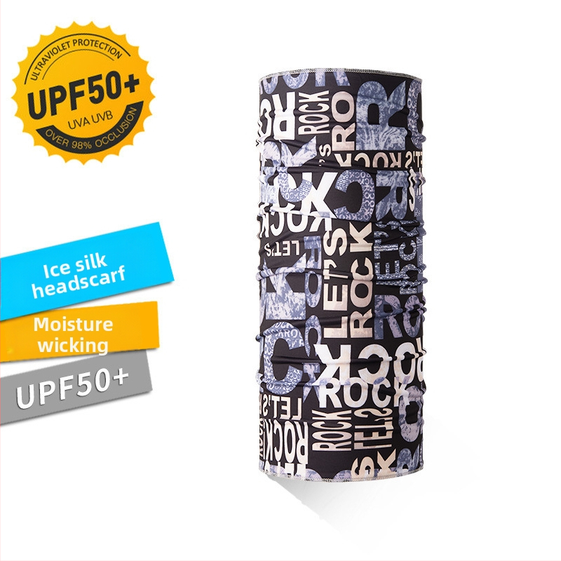 Ice Silk Magic Scarf – Pilnas sejas UV aizsargmaska ārējām aktivitātēm (zveja, izjādes), raksts: saplēstie ziedi