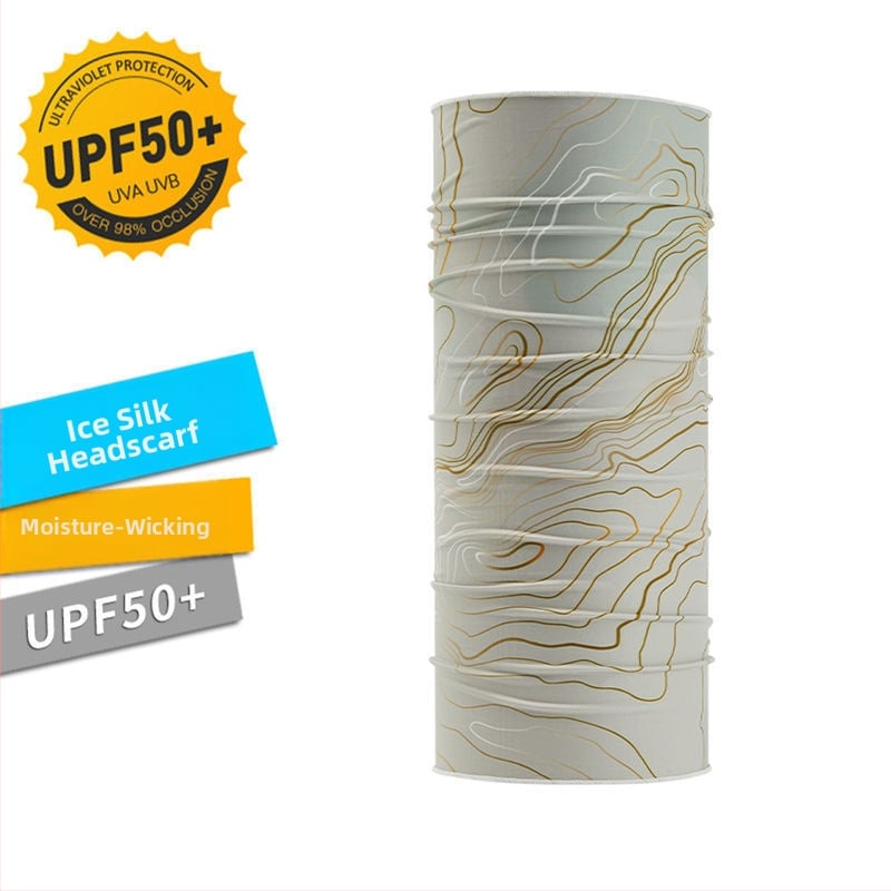 Ice Silk Magic Scarf – Pilnas sejas UV aizsargmaska ārējām aktivitātēm (zveja, izjādes), raksts: saplēstie ziedi