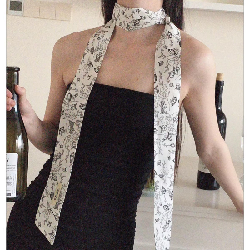 Dugi pamučni šal s uskom trakom, otisnuti uzorak, ljeto, porijeklo Shaoxing, brend Trust and