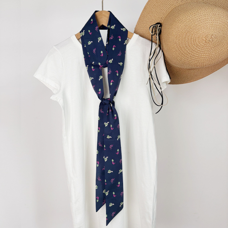 Dugi pamučni šal s uskom trakom, otisnuti uzorak, ljeto, porijeklo Shaoxing, brend Trust and